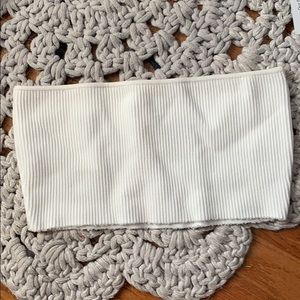 White ribbed tube top